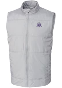 Cutter and Buck Northwestern Wildcats Big and Tall Grey Stealth Hybrid Quilted Vest Mens Vest