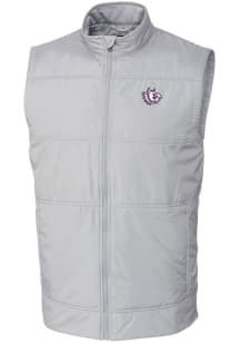 Cutter and Buck TCU Horned Frogs Big and Tall Grey Stealth Hybrid Quilted Vest Mens Vest