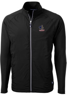 Cutter and Buck Delaware Fightin' Blue Hens Mens Black Adapt Eco Knit Big and Tall Light Weight Ja..
