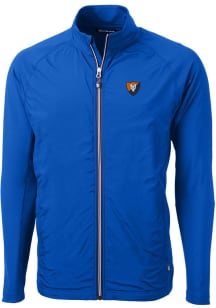 Cutter and Buck Illinois Fighting Illini Mens Blue Adapt Eco Knit Big and Tall Light Weight Jacket