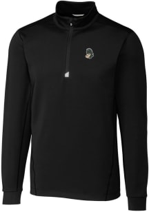 Cutter and Buck Michigan State Spartans Mens Black Vault Traverse Big and Tall Qtr Zip