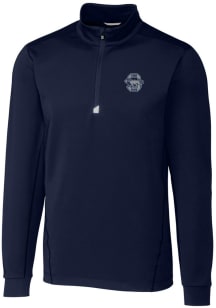 Cutter and Buck Penn State Nittany Lions Mens Navy Blue Vault Traverse Big and Tall Qtr Zip