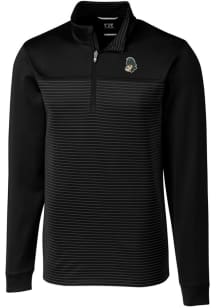 Cutter and Buck Michigan State Spartans Mens Black Traverse Stripe Big and Tall Qtr Zip