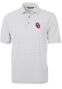 Cutter and Buck Oklahoma Sooners Mens Grey Virtue Short Sleeve Polo