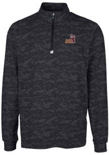 Cutter and Buck Arizona State Sun Devils Mens Black Traverse Camo Print Big and Tall Qtr Zip