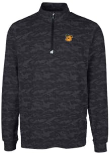 Cutter and Buck Baylor Bears Mens Black Traverse Camo Print Big and Tall Qtr Zip