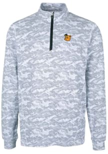 Cutter and Buck Baylor Bears Mens Charcoal Traverse Camo Print Big and Tall Qtr Zip