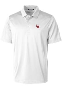 Cutter and Buck Ole Miss Rebels White Prospect Textured Big and Tall Polo