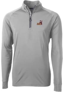Cutter and Buck Arizona State Sun Devils Mens Anthracite Adapt Eco Big and Tall Qtr Zip