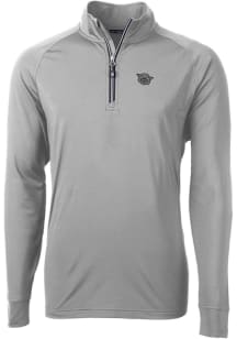 Cutter and Buck Cincinnati Bearcats Mens Grey Adapt Eco Big and Tall Qtr Zip