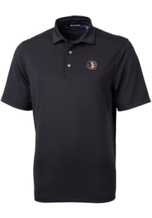 Cutter and Buck Florida State Seminoles Black Virtue Eco Pique Big and Tall Polo
