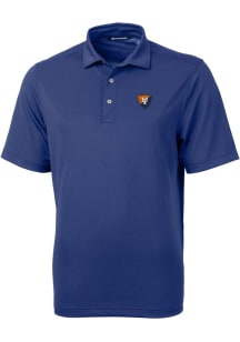 Cutter and Buck Illinois Fighting Illini Blue Virtue Eco Pique Big and Tall Polo