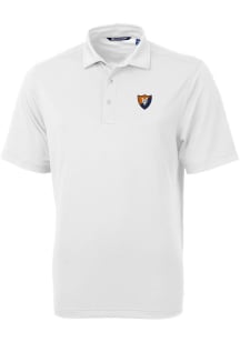Cutter and Buck Illinois Fighting Illini White Virtue Eco Pique Big and Tall Polo