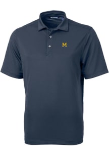 Cutter and Buck Michigan Wolverines Blue Virtue Eco Pique Big and Tall Polo