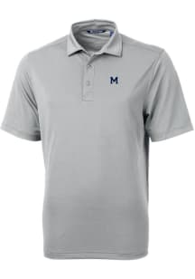 Cutter and Buck Michigan Wolverines Grey Virtue Eco Pique Big and Tall Polo