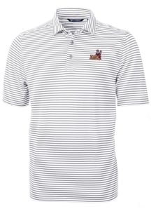 Cutter and Buck Arizona State Sun Devils Grey Virtue Eco Pique Stripe Big and Tall Polo