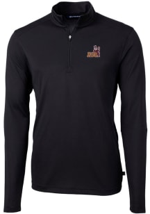 Cutter and Buck Arizona State Sun Devils Mens Black Vault Virtue Eco Pique Big and Tall Qtr Zip