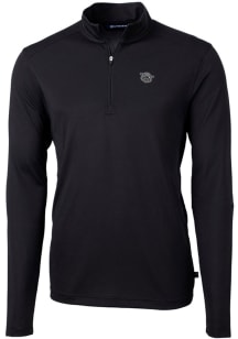 Cutter and Buck Cincinnati Bearcats Mens Black Virtue Eco Pique Big and Tall Qtr Zip