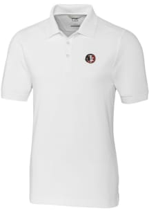 Cutter and Buck Florida State Seminoles White Advantage Pique Big and Tall Polo