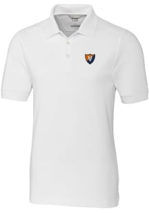 Cutter and Buck Illinois Fighting Illini White Advantage Pique Big and Tall Polo