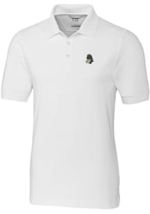 Cutter and Buck Michigan State Spartans White Advantage Pique Big and Tall Polo