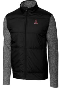 Cutter and Buck Alabama Crimson Tide Mens Black Stealth Hybrid Quilted Big and Tall Light Weight J..