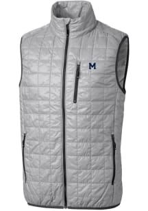 Cutter and Buck Michigan Wolverines Big and Tall Grey Rainier PrimaLoft Vest Mens Vest