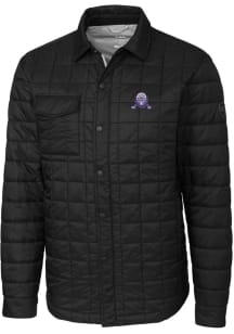 Cutter and Buck Northwestern Wildcats Mens Black Rainier PrimaLoft Quilted Big and Tall Lined Jack..