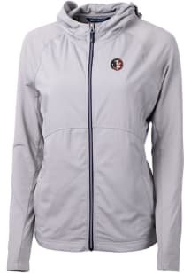 Cutter and Buck Florida State Seminoles Womens Grey Adapt Eco Light Weight Jacket