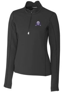 Cutter and Buck Northwestern Wildcats Womens Black Vault Traverse Qtr Zip