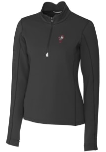 Cutter and Buck Ohio State Buckeyes Womens Black Vault Traverse Qtr Zip