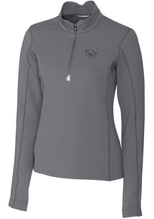 Cutter and Buck Cincinnati Bearcats Womens Grey Vault Traverse Qtr Zip