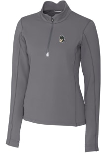 Cutter and Buck Michigan State Spartans Womens Grey Vault Traverse Qtr Zip