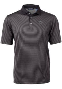 Cutter and Buck Cincinnati Bearcats Mens Black Virtue Micro Stripe Short Sleeve Polo