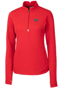 Cutter and Buck Cincinnati Bearcats Womens Red Vault Traverse Qtr Zip