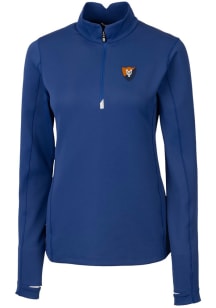 Cutter and Buck Illinois Fighting Illini Womens Blue Traverse Qtr Zip