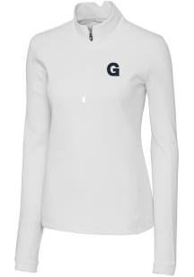 Cutter and Buck Gonzaga Bulldogs Womens White Vault Traverse Qtr Zip