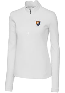 Cutter and Buck Illinois Fighting Illini Womens White Vault Traverse Qtr Zip