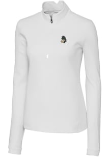Cutter and Buck Michigan State Spartans Womens White Vault Traverse Qtr Zip