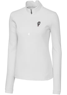 Cutter and Buck Ohio State Buckeyes Womens White Vault Traverse Qtr Zip