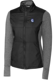 Cutter and Buck Fresno State Bulldogs Womens Black Stealth Hybrid Quilted Medium Weight Jacket