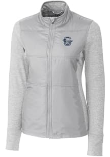 Cutter and Buck Penn State Nittany Lions Womens Grey Vault Stealth Hybrid Quilted Medium Weight Ja..