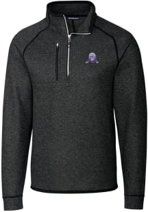 Cutter and Buck Northwestern Wildcats Mens Charcoal Mainsail Sweater Big and Tall Qtr Zip