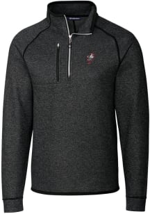 Cutter and Buck Ohio State Buckeyes Mens Charcoal Mainsail Sweater Big and Tall Qtr Zip