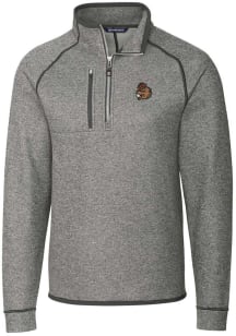 Cutter and Buck Oregon State Beavers Mens Grey Mainsail Sweater Big and Tall Qtr Zip