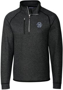 Cutter and Buck Penn State Nittany Lions Mens Charcoal Mainsail Sweater Big and Tall Qtr Zip