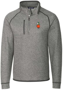 Cutter and Buck UCF Knights Mens Grey Mainsail Sweater Big and Tall Qtr Zip