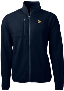 Cutter and Buck West Virginia Mountaineers Mens Navy Blue Cascade Eco Sherpa Big and Tall Light We..