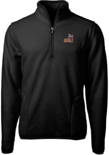 Cutter and Buck Arizona State Sun Devils Mens Black Cascade Eco Sherpa Big and Tall Qtr Zip