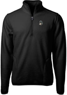 Cutter and Buck Michigan State Spartans Mens Black Cascade Eco Sherpa Big and Tall Qtr Zip